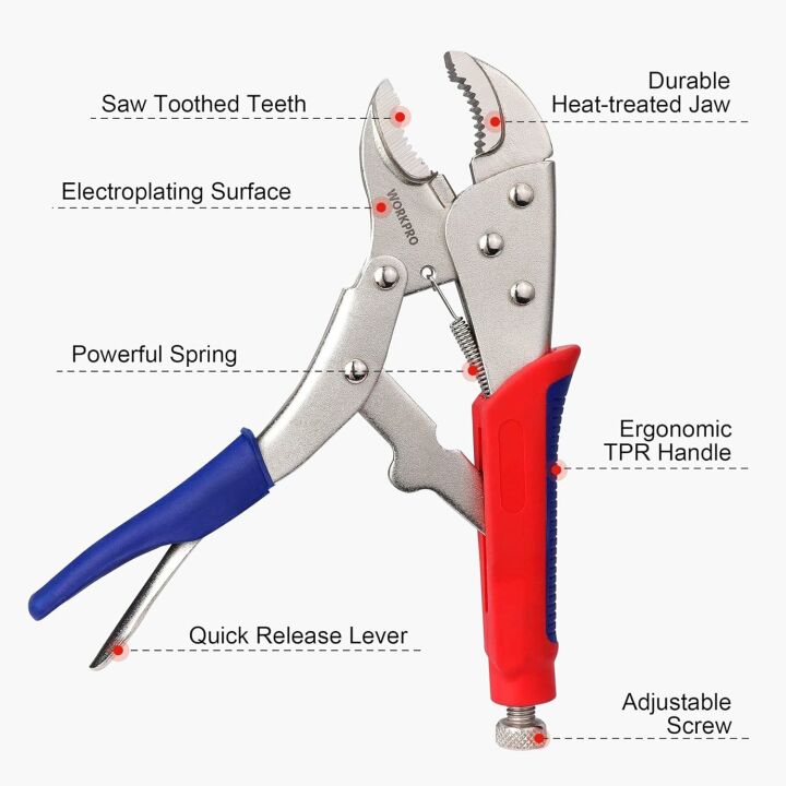 WORKPRO Locking Pliers Set: Precision Tools for Pros
