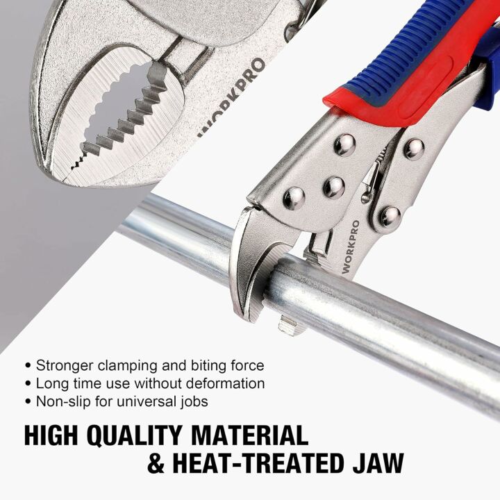 WORKPRO Locking Pliers Set: Precision Tools for Pros