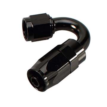 AC PERFORMANCE 150 Degree -8 AN Swivel Hose End Fitting Aluminum Black
