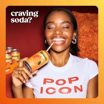 Bloom Pop Prebiotic Soda 12 Pack Classic Orange Flavor