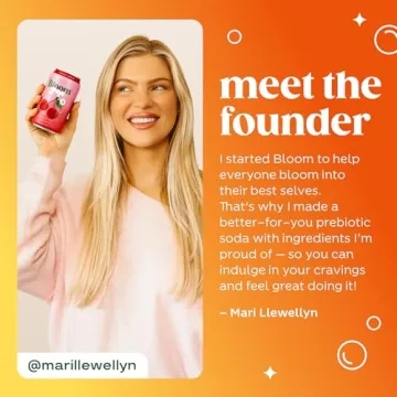 Bloom Pop Prebiotic Soda 12 Pack Classic Orange Flavor