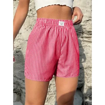 SOLY HUX Y2K Striped Boxer Shorts Women’s High Waist