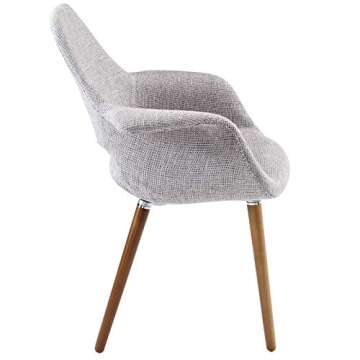 Modway Aegis Mid-Century Modern Dining Chair in Gray