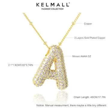 KELMALL Custom Initial Necklace for Stylish Women—Gift Ready!