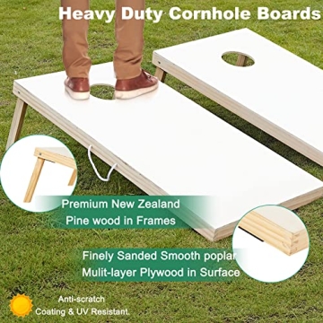 ApudArmis Cornhole Boards Set - Fun for Outdoor Gatherings