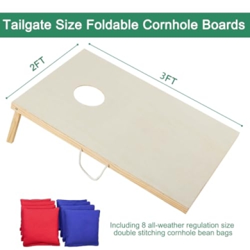 ApudArmis Cornhole Boards Set - Fun for Outdoor Gatherings