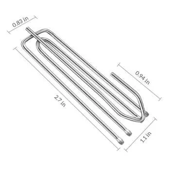 VRSS Stainless Steel 2.7 inch Long 4-Prong Curtain Pleat Tape Hooks, Pinch Pleat Curtain Hooks for Pleated Drapes(30Pcs)