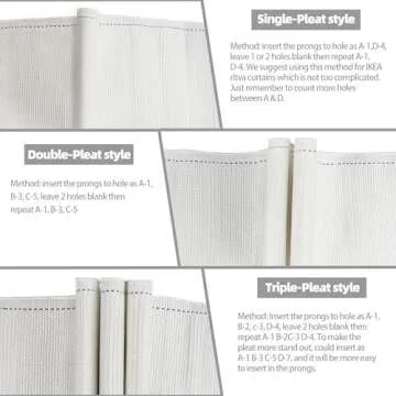 VRSS Stainless Steel 2.7 inch Long 4-Prong Curtain Pleat Tape Hooks, Pinch Pleat Curtain Hooks for Pleated Drapes(30Pcs)