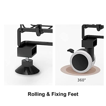 FANWU 5 Tier Fruit Basket Stand, and Vegetable Storage Cart, Wire with Wheels, Metal Stackable Snack Organizer, Potatoes Onions Produce Bins Rack for Kitchen, Pantry (Black-5-Tier Baskets)