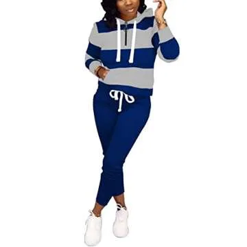 Nimsruc Two Piece Outfits For Women Jogging Suits Casual Sweatsuits Jogger Tracksuits Long Sleeve Hoodie Matching Sets