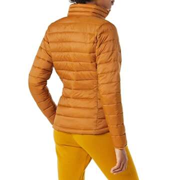Amazon Essentials Women's Lightweight Long-Sleeve Water-Resistant Packable Puffer Jacket (Available in Plus Size), Tan, X-Large