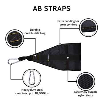 Hanging Ab Slings Straps for Core Strength Training