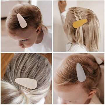 Hair Clips for Girls,Snap Barrettes for Women,12 Pack Solid colors Linen Hair Accessories for Baby Toddler Teen Girl Gifts
