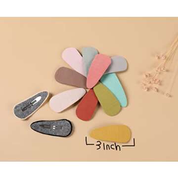 Hair Clips for Girls,Snap Barrettes for Women,12 Pack Solid colors Linen Hair Accessories for Baby Toddler Teen Girl Gifts