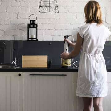 EXFOIL Compost Bin Kitchen with lid, As Indoor Compost Bin with Stainless Steel Insert, Countertop Compost Bin- 1.6 Gal Smell Proof,Indoor Large Compost Bin Kitchen…