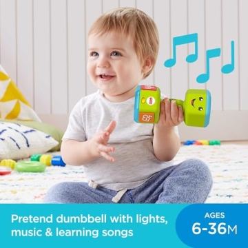 Fisher-Price Laugh & Learn Dumbbell Rattle for Toddlers
