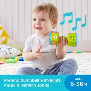 Fisher-Price Laugh & Learn Dumbbell Rattle for Toddlers