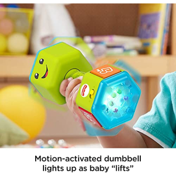 Fisher-Price Laugh & Learn Dumbbell Rattle for Toddlers
