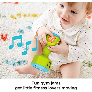 Fisher-Price Laugh & Learn Dumbbell Rattle for Toddlers