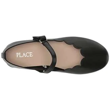 The Children's Place,girls,The Children's Place Comfort Flex Shoes,Uniform Comfort Flex Shoes,Black,12 Little Kid