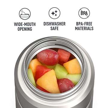 THERMOS Stainless King Vacuum-Insulated Food Jar, 24 Ounce, Matte Steel