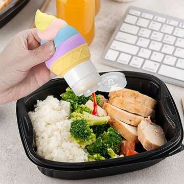 Travel Size Leakproof Silicone Squeeze Condiment Bottles