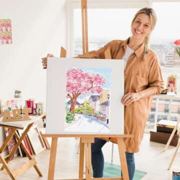 Drive Travel DIY Watercolor Kit 3 Themes12 Watercolor Paintings for Relaxation Watercolor Painting Set Art Craft Presentfor Kids Teens and Adults Beginners 12.4 * 8.8''