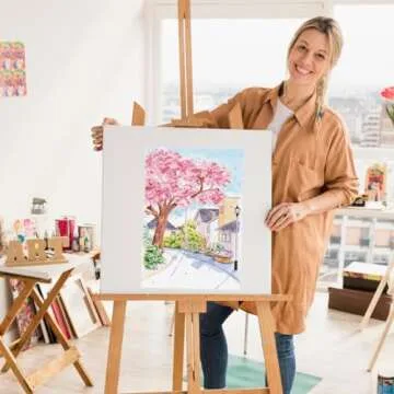 Drive Travel DIY Watercolor Kit 3 Themes12 Watercolor Paintings for Relaxation Watercolor Painting Set Art Craft Presentfor Kids Teens and Adults Beginners 12.4 * 8.8''