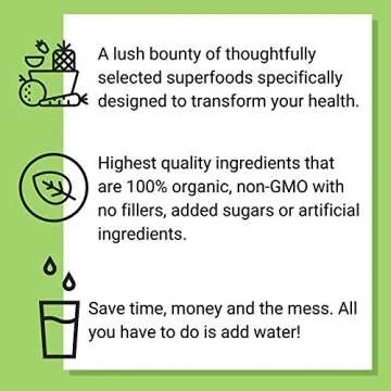 SMART Pressed Organic Greens Superfoods Powder | Cold-Pressed Daily Organic Greens Powder for Women & Men | Vegan Green Powder Superfood Organic | Green Superfood Powder (30 Servings)