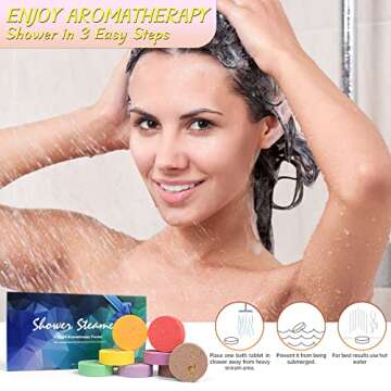 Vanten Shower Steamers - 8PCS Aromatherapy Shower Bombs with Essential Oils for Stress Relief and Relaxation - Home Spa Gifts