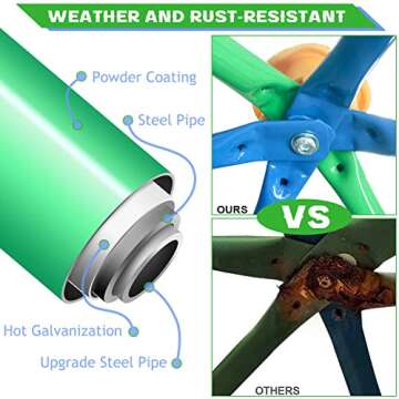 JYGOPLA 10FT Climbing Dome, Geometric Dome Climber Playground Supporting 800LBS with Rust & UV Resis...