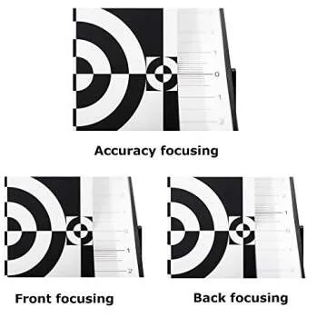JJC Professional Camera Lens Auto Focus Calibration Tool Chart,Help Fine Tune Focus of Lens via Select DSLR Camera Has AF Fine Tune AF Micro Adjustment Function to Achieve the Greatest Image Sharpness