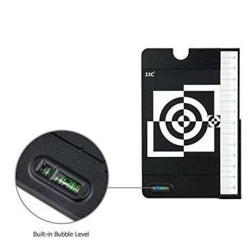 JJC Professional Camera Lens Auto Focus Calibration Tool Chart,Help Fine Tune Focus of Lens via Select DSLR Camera Has AF Fine Tune AF Micro Adjustment Function to Achieve the Greatest Image Sharpness
