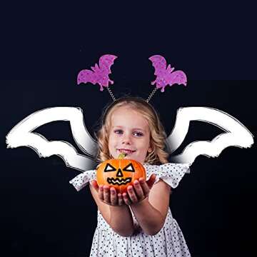 Whaline Halloween Headbands Pumpkin Spider Web Ghost Bat Witch Hat Head Bopper Cute Cartoon Holiday Hair Hoop Hair Accessories for Halloween Costume Cosplay Party Favors Photo Booth, 6 Pack