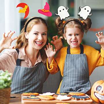 Whaline Halloween Headbands Pumpkin Spider Web Ghost Bat Witch Hat Head Bopper Cute Cartoon Holiday Hair Hoop Hair Accessories for Halloween Costume Cosplay Party Favors Photo Booth, 6 Pack