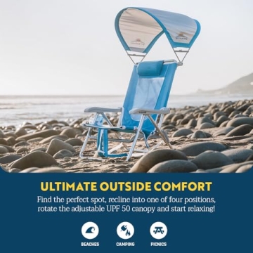 GCI Outdoor SunShade Backpack Beach Chair for Every Outdoor Adventure