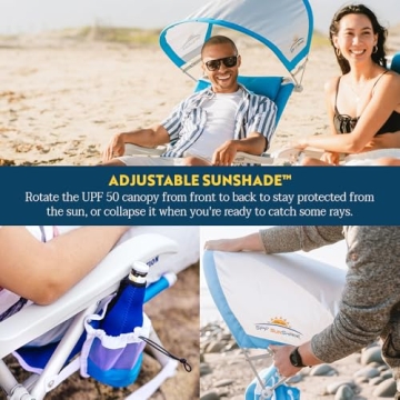 GCI Outdoor SunShade Backpack Beach Chair for Every Outdoor Adventure