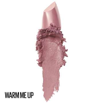 Maybelline Color Sensational Lipstick, Lip Makeup, Cream Finish, Hydrating Lipstick, Warm Me Up, Nud...