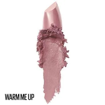 Maybelline Color Sensational Lipstick, Lip Makeup, Cream Finish, Hydrating Lipstick, Warm Me Up, Nud...