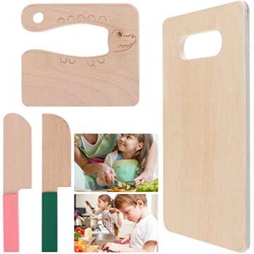 Wooden Kids Knives Set - Safe Cooking Tools for Little Chefs