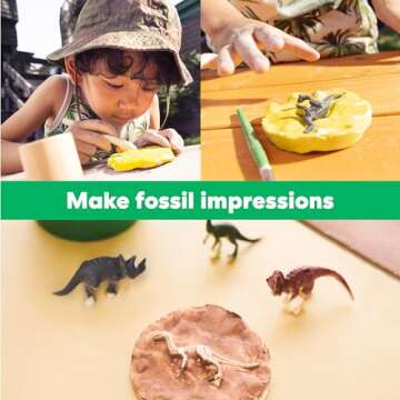 KiwiCo Dinosaur Fossil Dig Kit for Kids Age 6+ | Excavate & Build Dinosaur Skeleton, Make Fossil Impressions | STEM Paleontology Science Kit with Dinosaur Facts Poster
