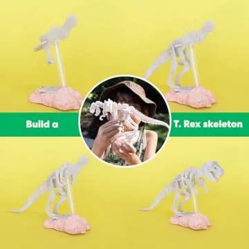 KiwiCo Dinosaur Fossil Dig Kit for Kids Age 6+ | Excavate & Build Dinosaur Skeleton, Make Fossil Impressions | STEM Paleontology Science Kit with Dinosaur Facts Poster