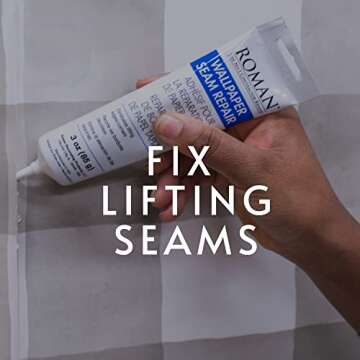 ROMAN Seam Repair Adhesive for Wallpaper Fixes - 3 Oz