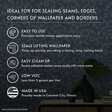 ROMAN Seam Repair Adhesive for Wallpaper Fixes - 3 Oz