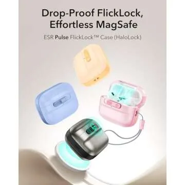 ESR for AirPods Pro Case (2023/2022/2019, 2nd/1st Gen), Compatible with Airpods Pro 2 (USB-C/Lightning Cable), MagSafe Ready, Magnetic Lid Lock, Full Drop Protection Cover with Lanyard, Black