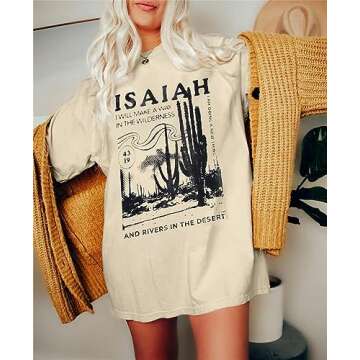 Christian Tshirt Women Oversized Faith Tshirt Christian Religious T-Shirt Inspirational Short Sleeve Tops Apricot