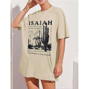 Christian Tshirt Women Oversized Faith Tshirt Christian Religious T-Shirt Inspirational Short Sleeve Tops Apricot