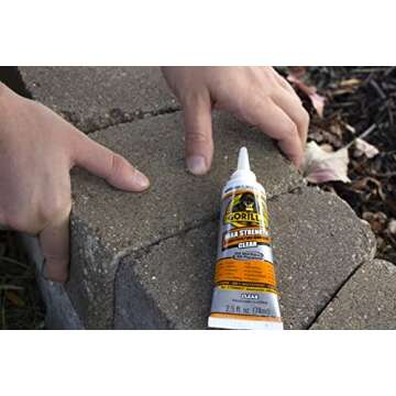 Gorilla Max Strength Clear Construction Adhesive, 2.5 Ounce Squeeze Tube, Clear, (Pack of 1)