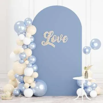FOTSHARER Dusty Blue Wedding Arch Cover - Elegant Decor