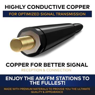 𝐁𝐮𝐥𝐥𝐞𝐭 Antenna for Ford F-150 XL XLT 2009-2024 - Highly Durable Premium Truck Ante...